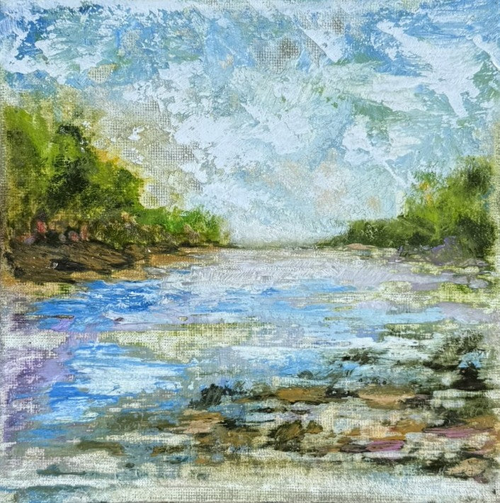 Abstract Landscape Canvas Board Painting. Washington DC.