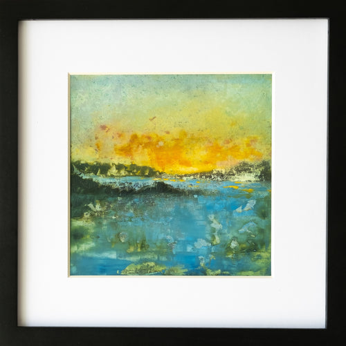 Abstract Landscape Canvas Board Painting. SW Washington DC