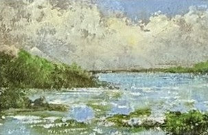 Abstract Landscape Canvas Board Painting. Sag Harbor NY.