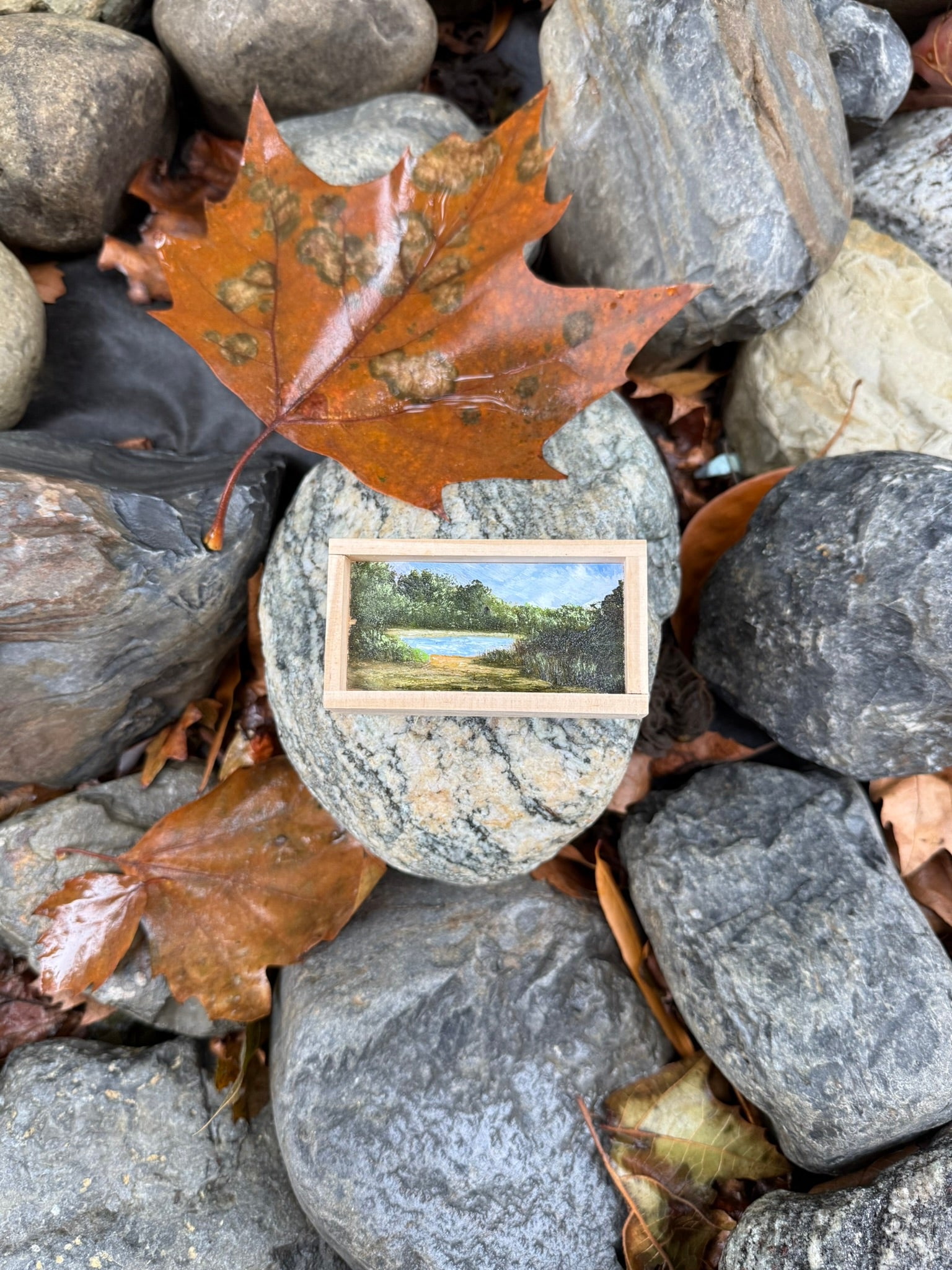 Mini Landscape Painting. Peconic NY.
