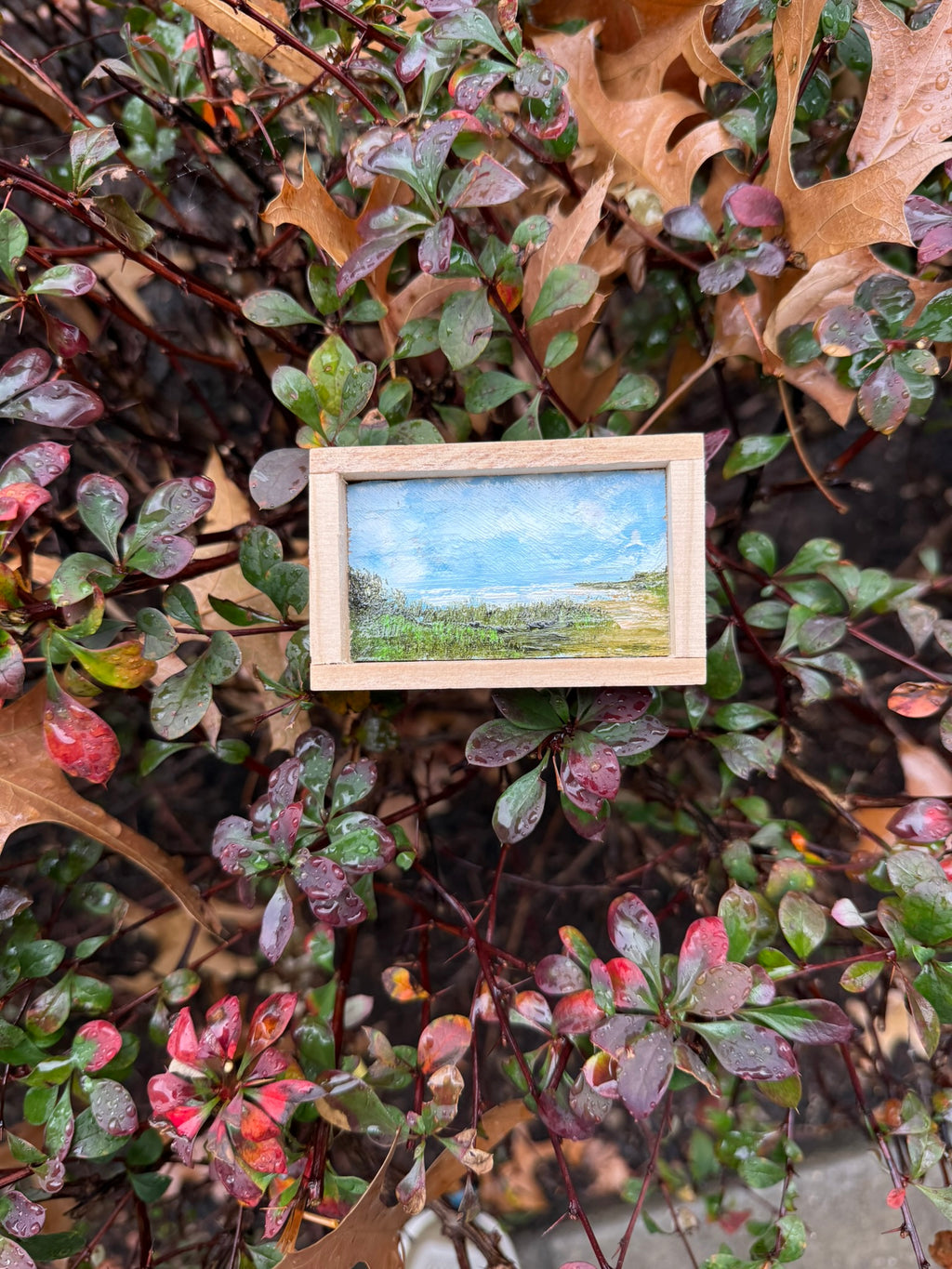 Mini Landscape Painting. Montauk Point NY.