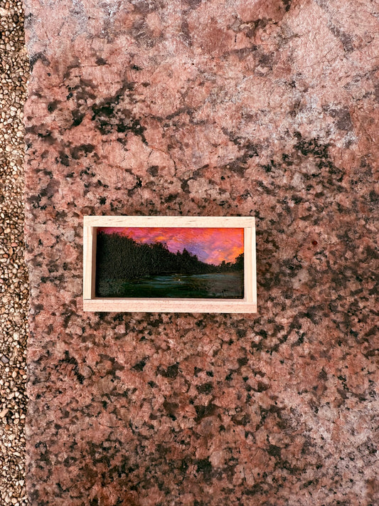 Mini Wood Block Painting #42