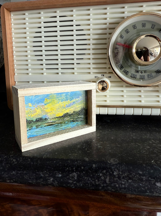 Mini Wood Block Painting #58