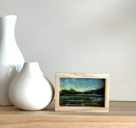 Mini Wood Block Painting #62