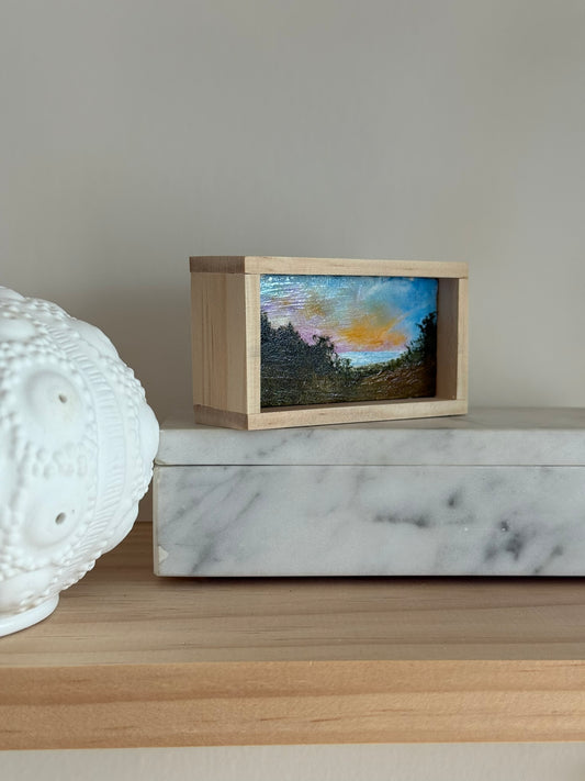 Mini Wood Block Painting #68