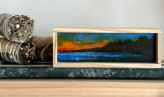 Mini Wood Block Painting #70