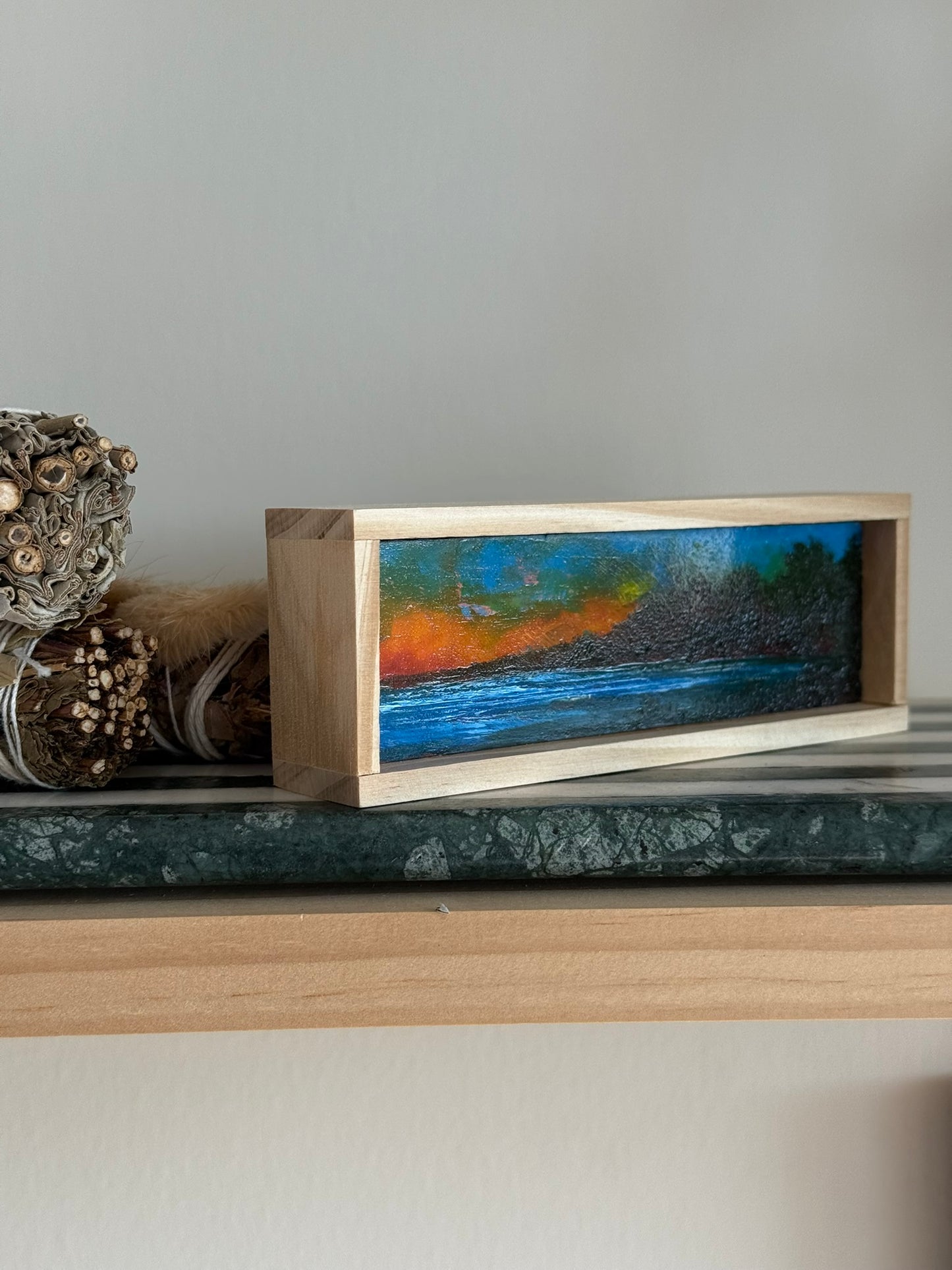 Mini Wood Block Painting #70