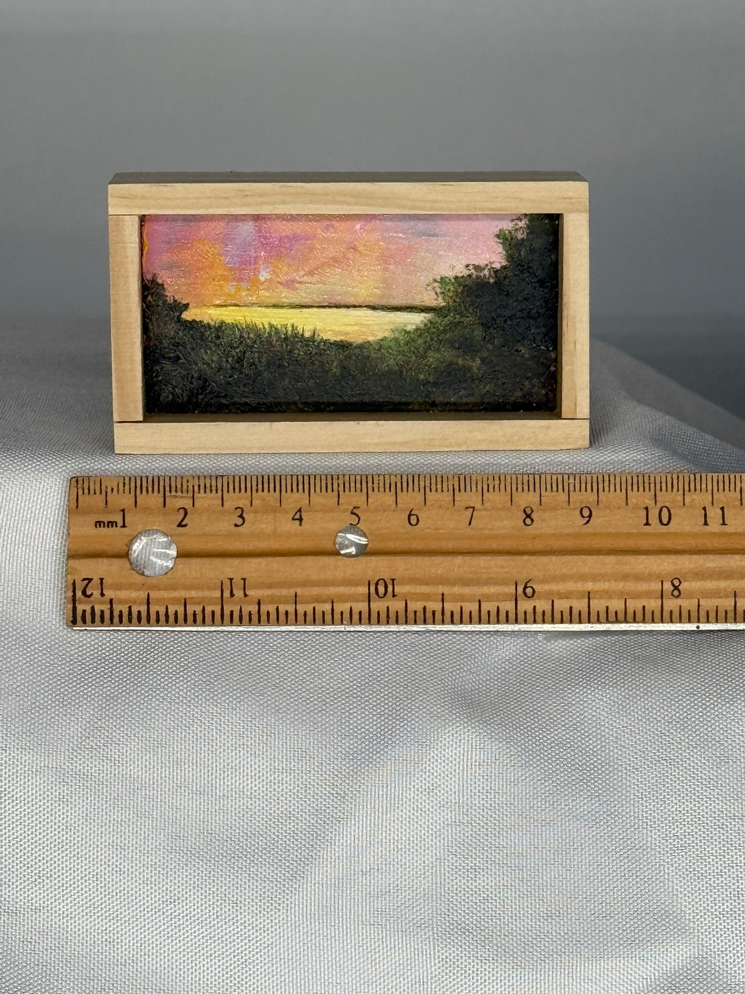 Mini Landscape Painting. Orient Point NY.
