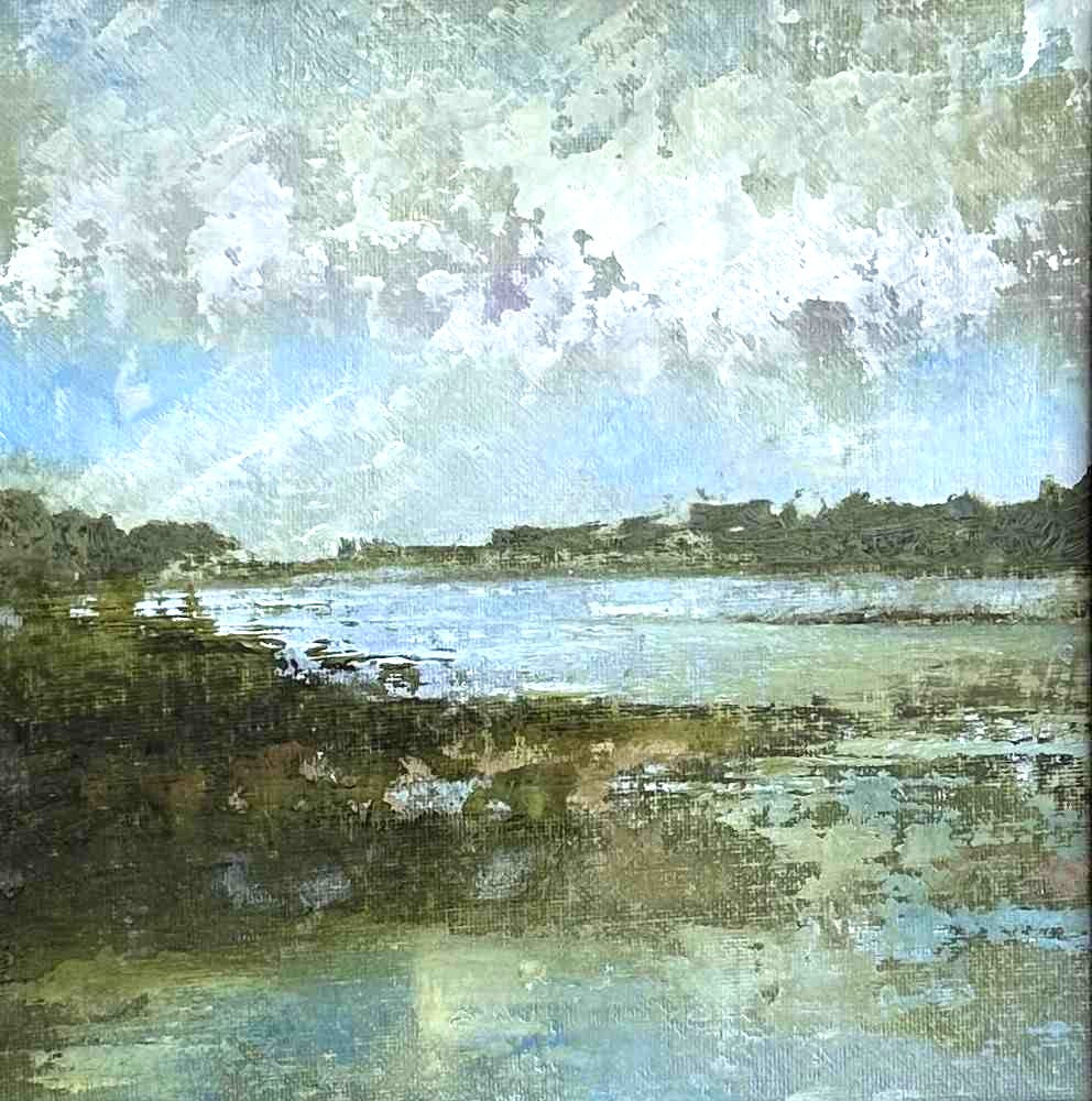 Abstract Landscape Canvas Board Painting. Mt. Vernon VA.