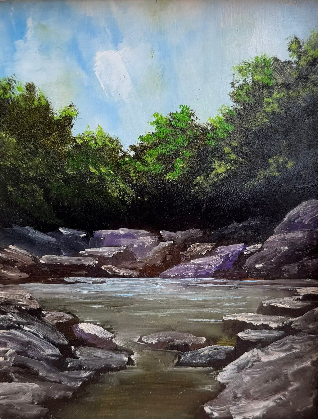 Title: Rocks at Grotto Falls.
