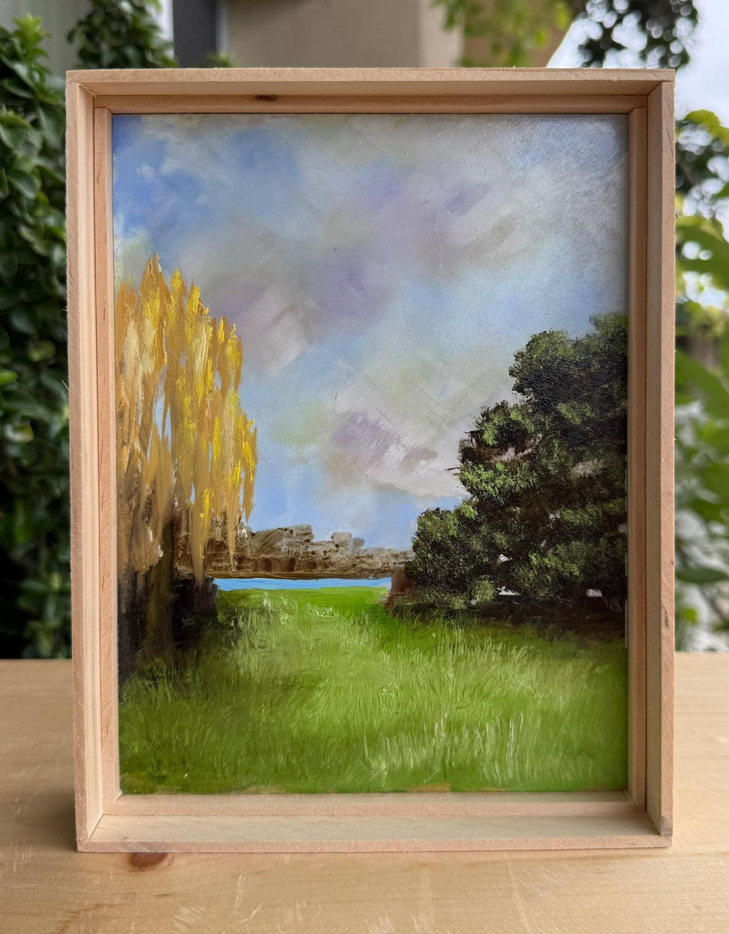 Title: Willow and Oak Trees.