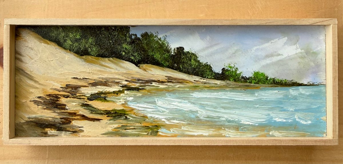 Title: Shoreline and Cedar Trees