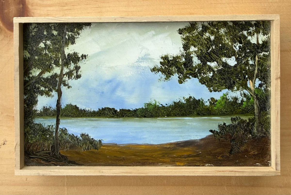 Title: Lost DC. Painted before these Cherry Trees were cut down.