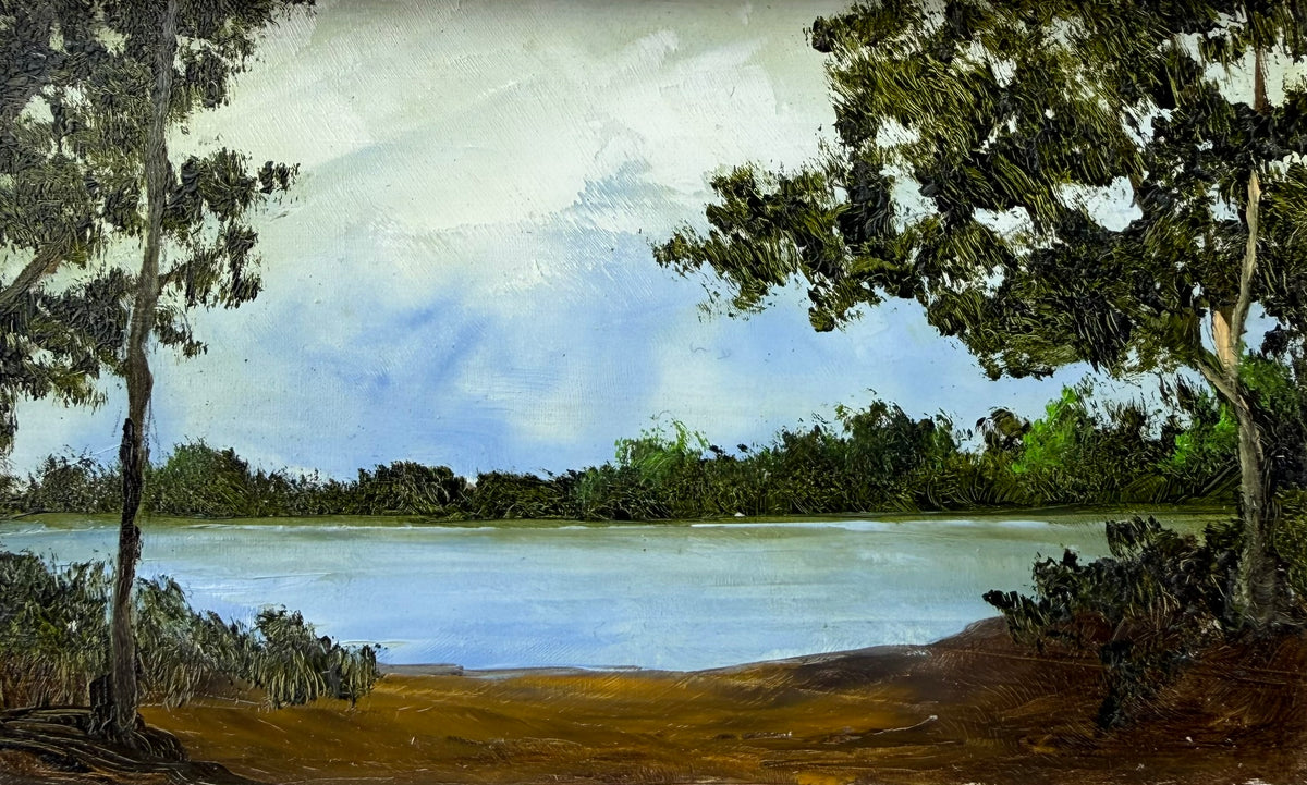 Title: Lost DC. Painted before these Cherry Trees were cut down.