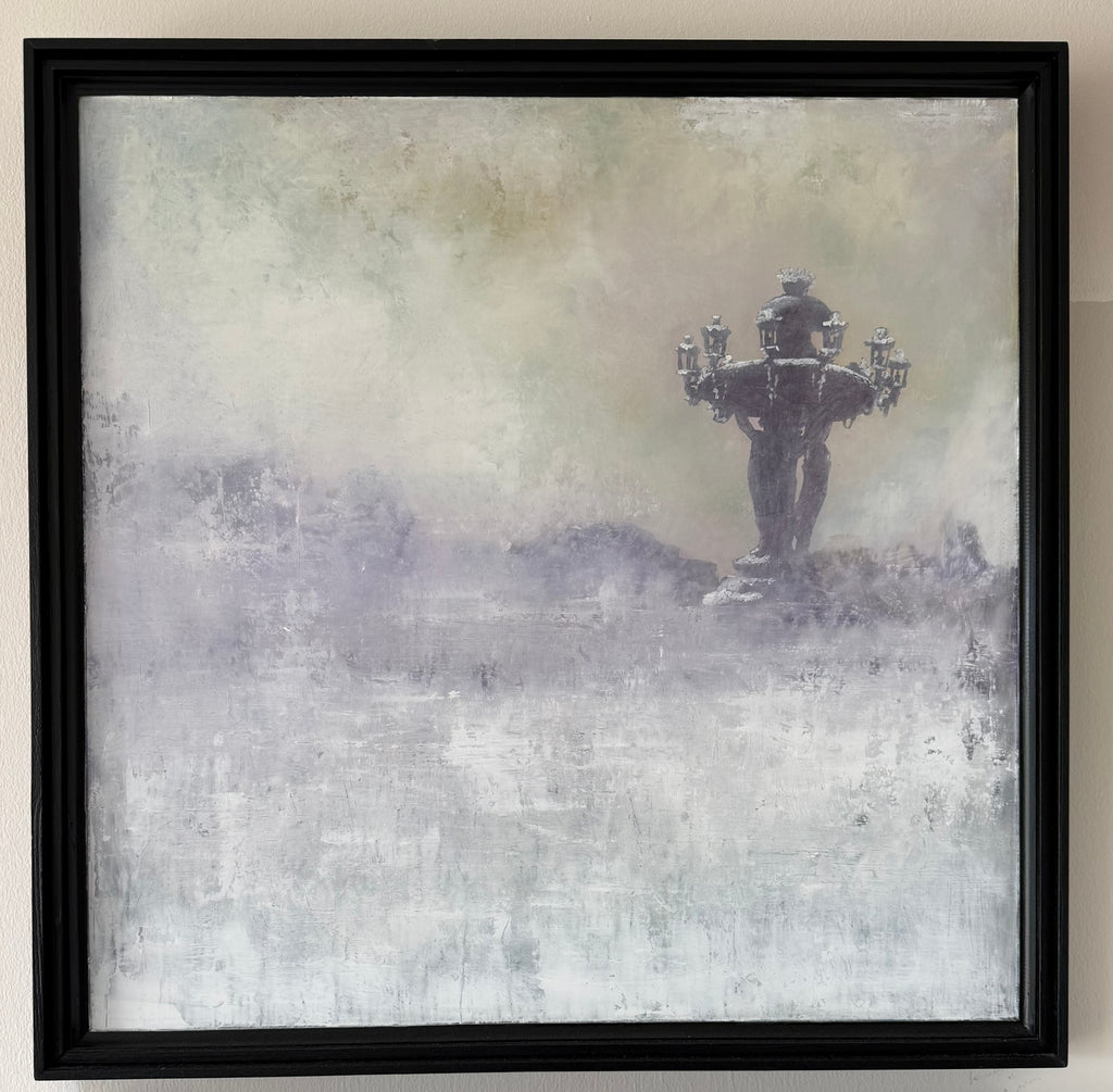 Title: Bartholdi Fountain and Snow.