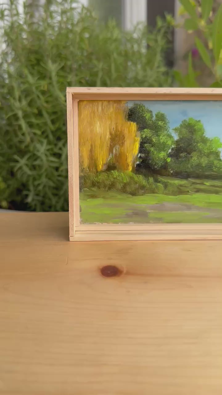 Title: Willow Tree and Maples.